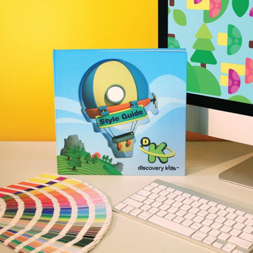 Discover Kids shot of the style guide book